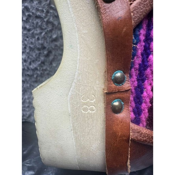 Rosa Mosa Vienna Roses Embroidered Leather Clog Boots Multicolor Womens Size 38 - Picture 10 of 10